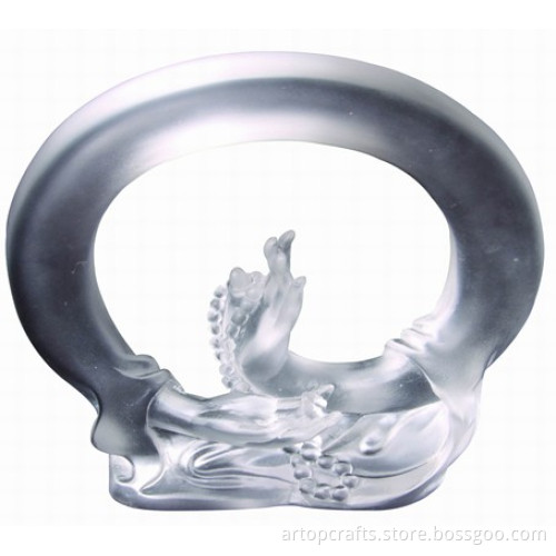 lead crystal buddha hand sculpture